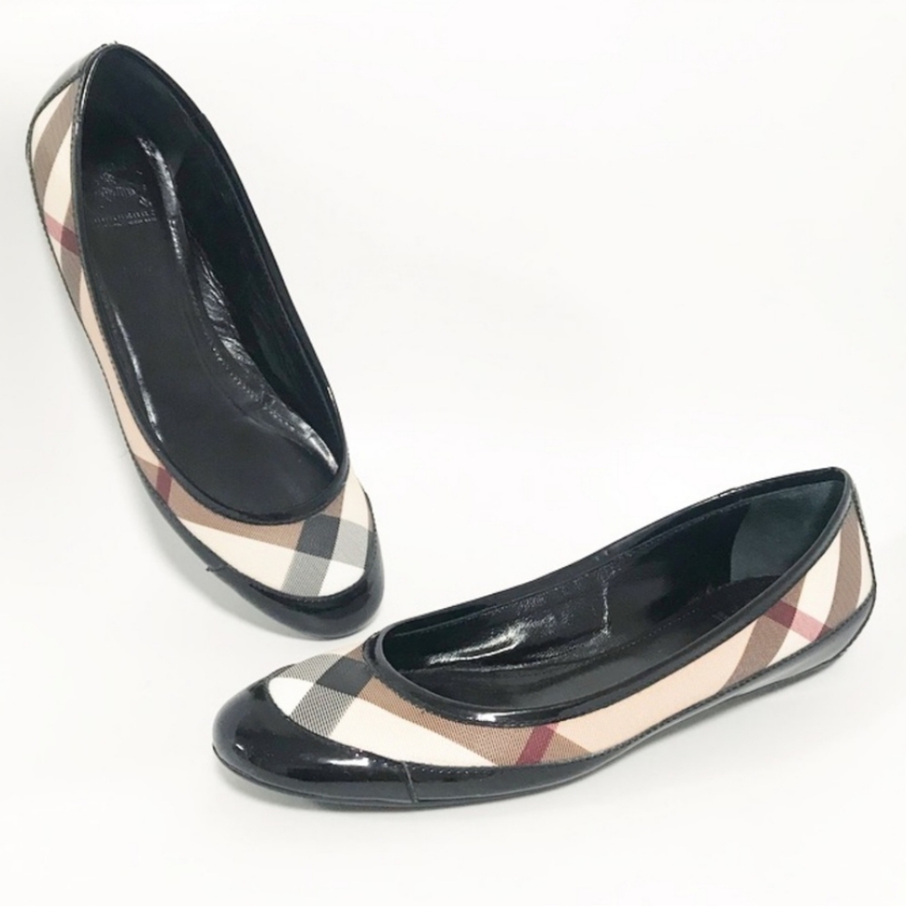 Burberry Itcalbrimon Nova Check Patent Flats